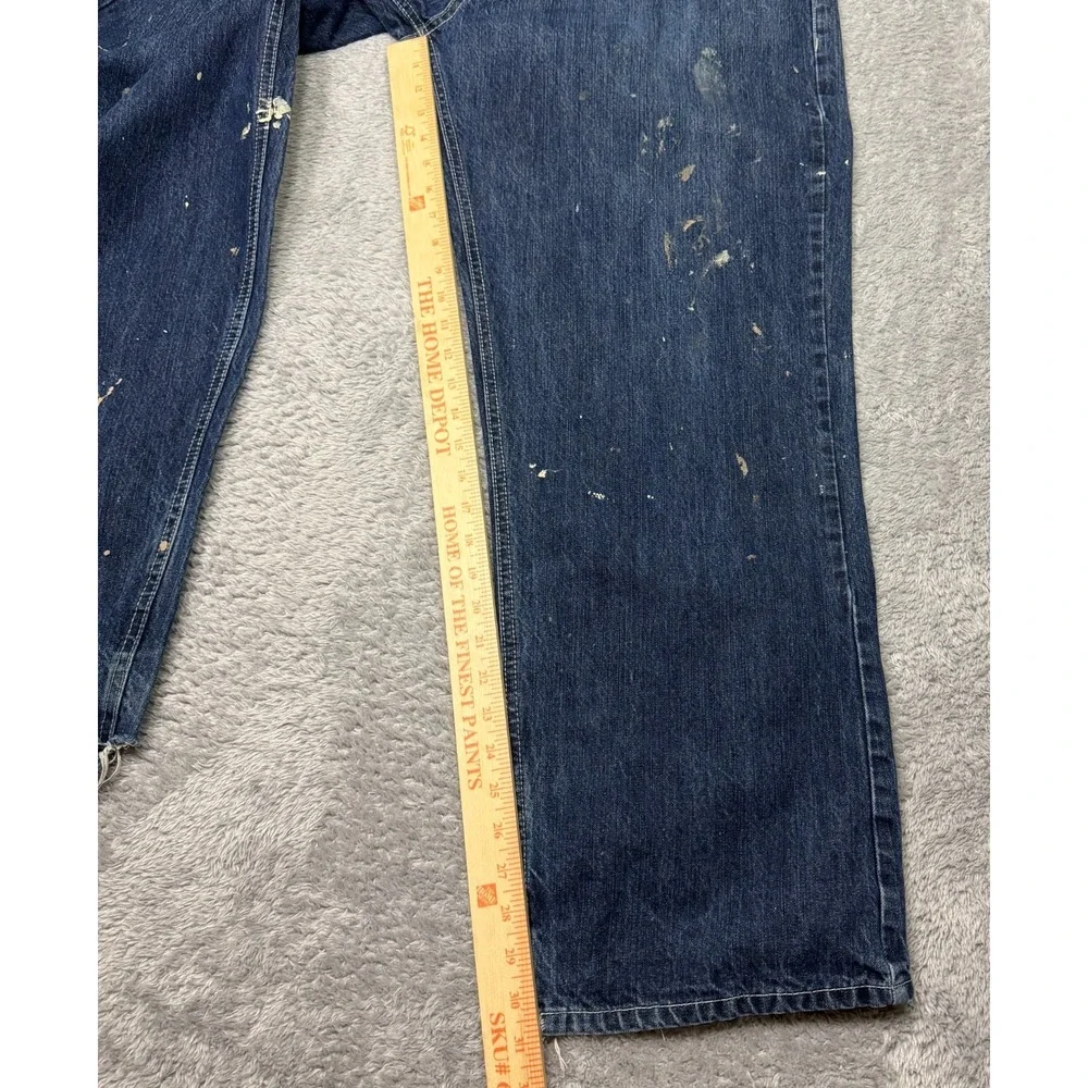 Ecko Untld Wide Leg Jeans Mens 38x31 Blue Baggy Y2K Distressed Denim Skater 90s